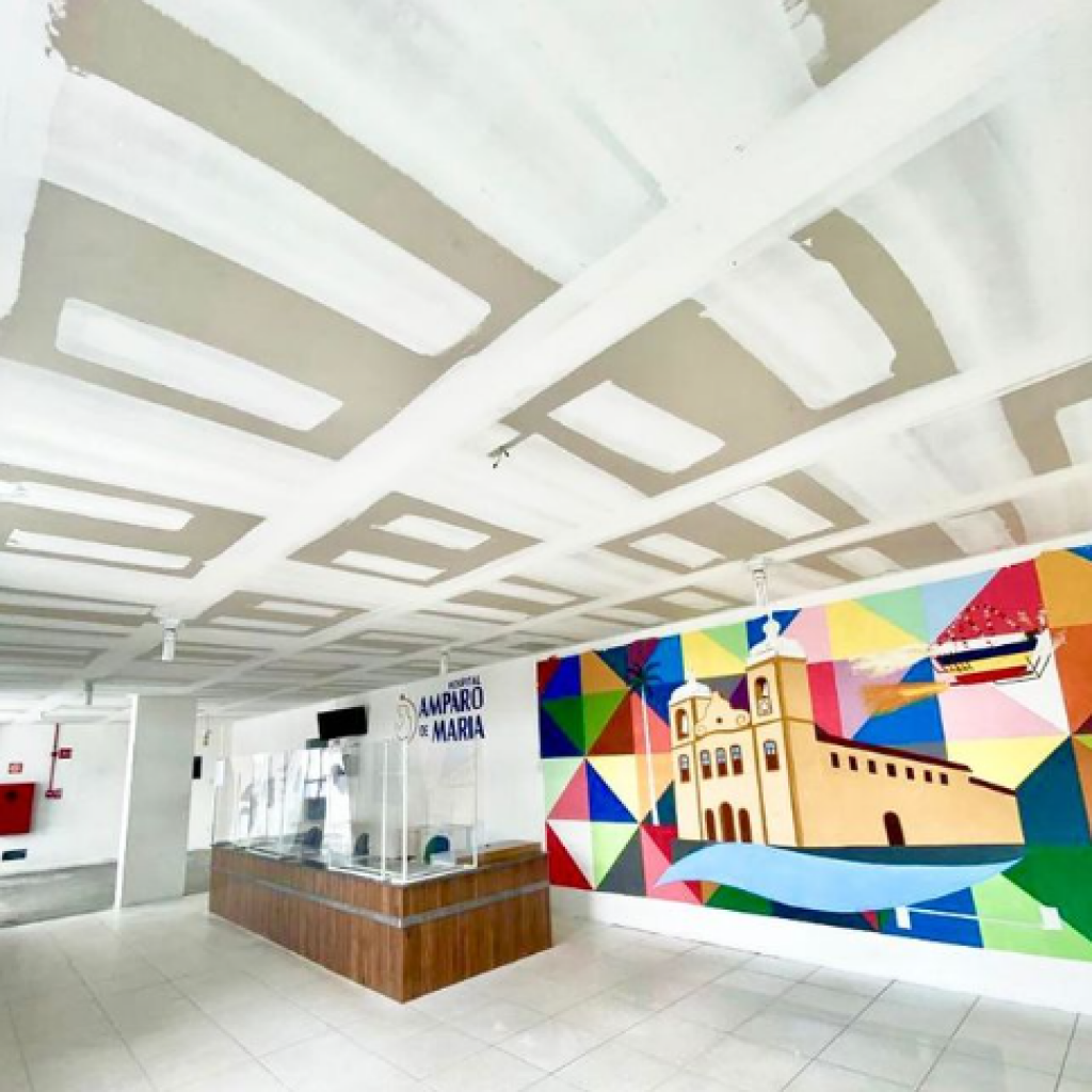 Forro em gesso acartonado executado pela Simetria no Hospital Amparo de Maria - Estância/SE Forro em gesso acartonado executado pela Simetria no Hospital Amparo de Maria - Estância/SE